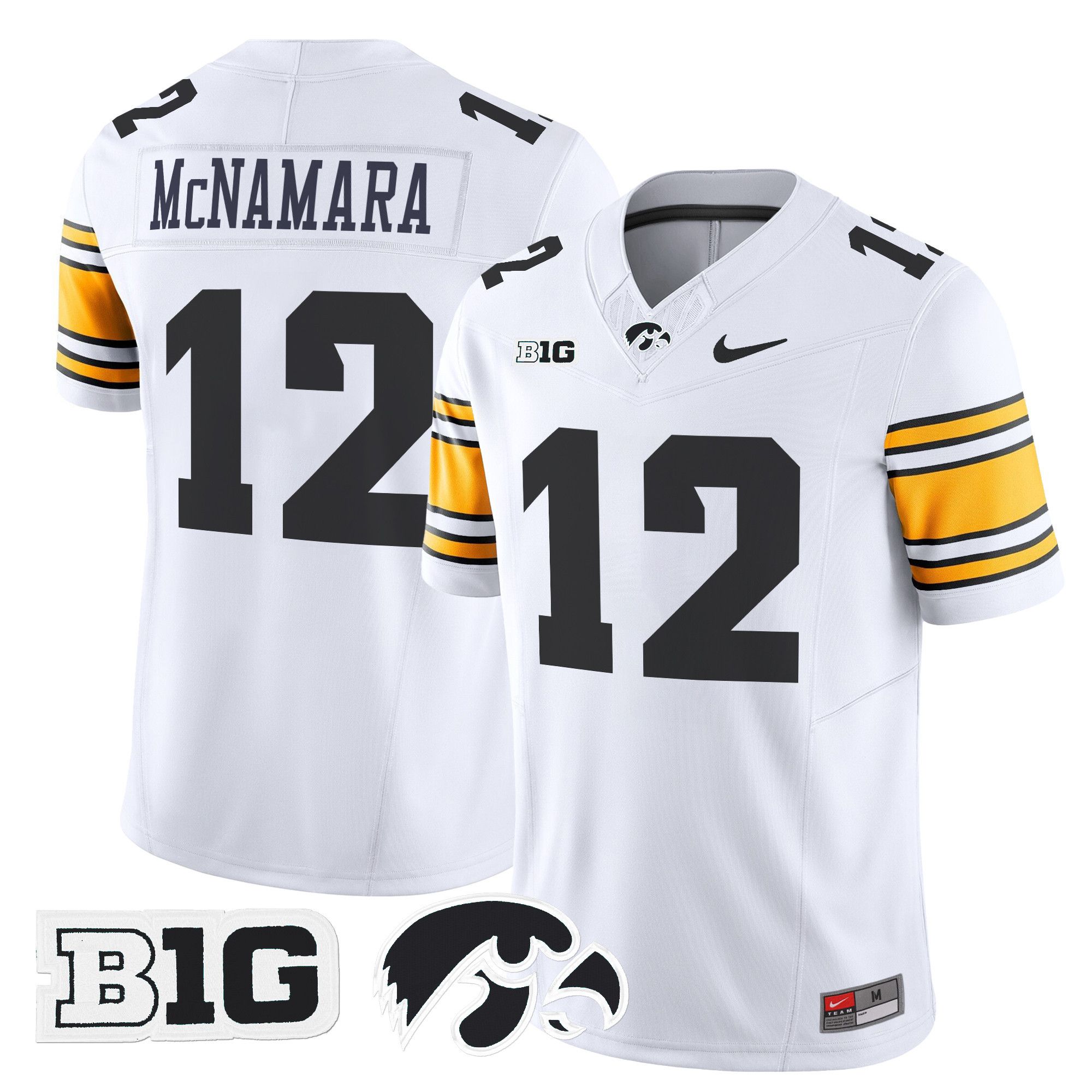 Men Iowa Hawkeyes #12 Mcnamara White Nike 2024 Vapor Limited NCAA Jersey